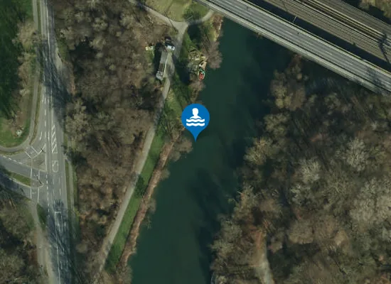 Satellite image of Badebereich beim Aggerwehr