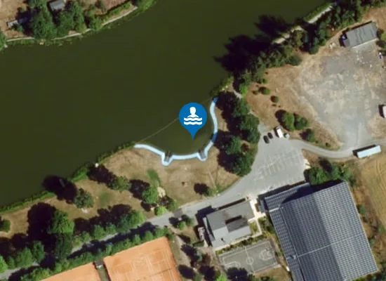 Satellite image of Badestelle Quellitzstausee