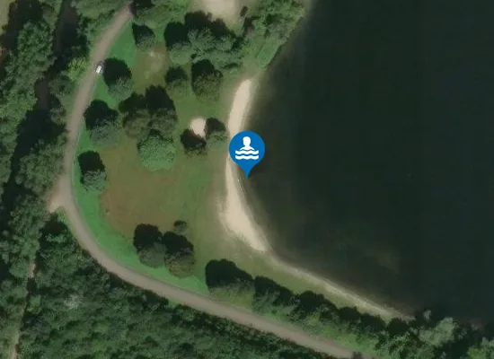 Satellite image of Badegebiet Baggersee Helmlingen