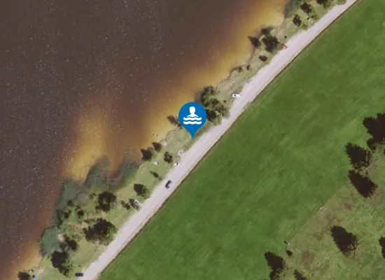 Satellite image of Badeplatz Hegratsrieder See