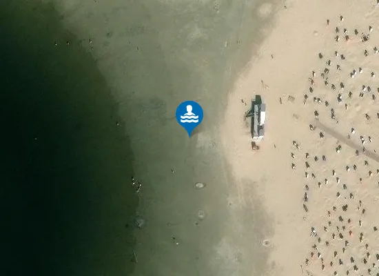 Satellite image of bewachter Badestrand