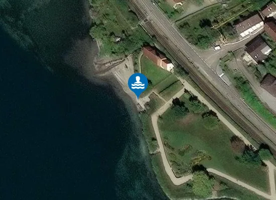 Satellite image of Goldbacher Badestrand