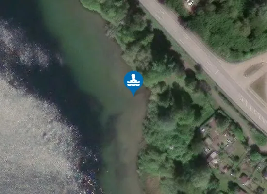 Satellite image of Badestelle Kleingärten B76