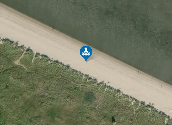 Satellite image of Hundestrand Schillig