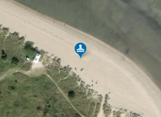 Satellite image of Hunde am Naturstrand von Schillig
