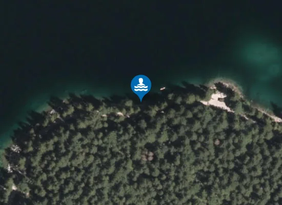 Satellite image of Badestelle Eibsee