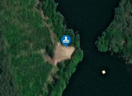 Satellite image of Badestelle Mochow