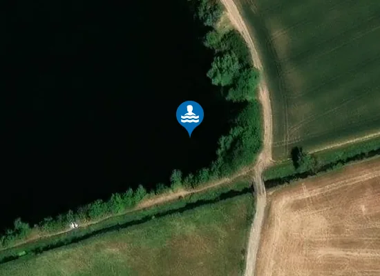 Satellite image of Horhäuser See Bademöglichkeit