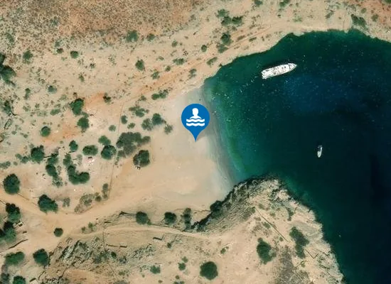 Satellite image of Diktina Beach