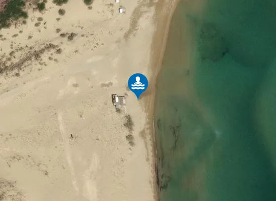 Satellite image of Gomati Umbrella Beach
