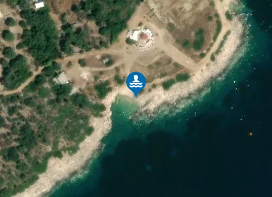 Satellite image of Mylos beach