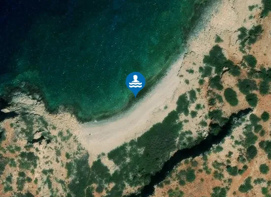 Satellite image of Aghios Pavlos Beach