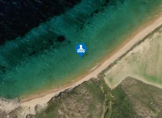 Satellite image of Trygi Beach