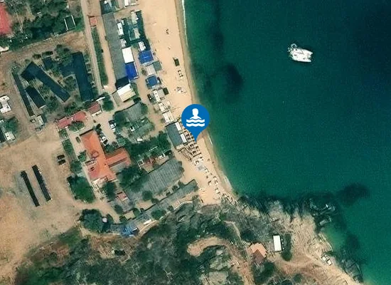 Satellite image of Kristina Beach