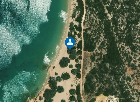 Satellite image of Langeri Beach
