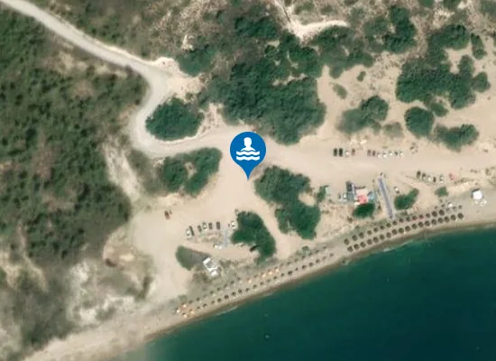 Satellite image of Lagada Beach