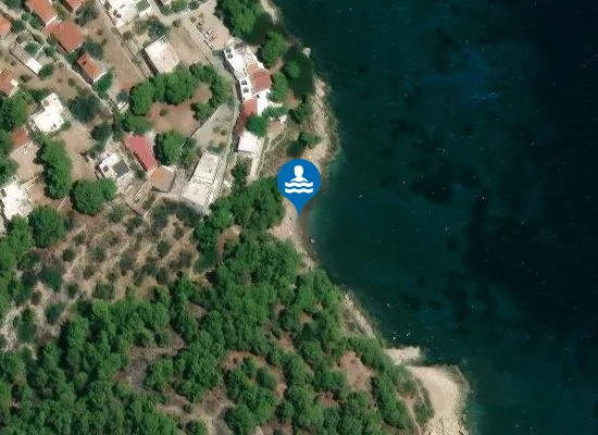 Satellite image of Skliri Beach