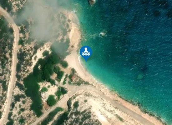 Satellite image of Trachilias Beach