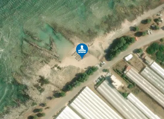 Satellite image of Tiny beach pink sand