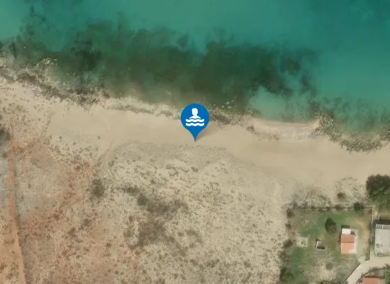 Satellite image of Pahia Ammos Nudist Beach