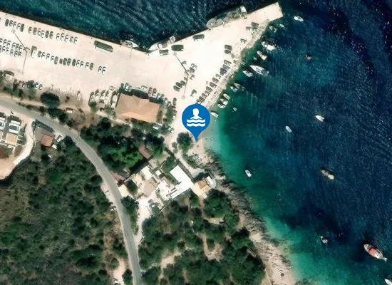 Satellite image of Madrakia Beach