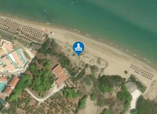Satellite image of Banana Beach