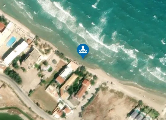Satellite image of Alykes beach
