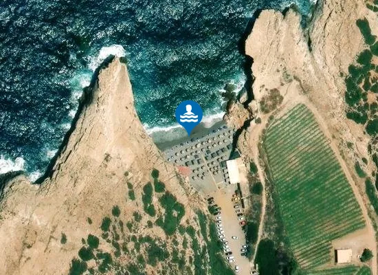 Satellite image of Spilies Beach