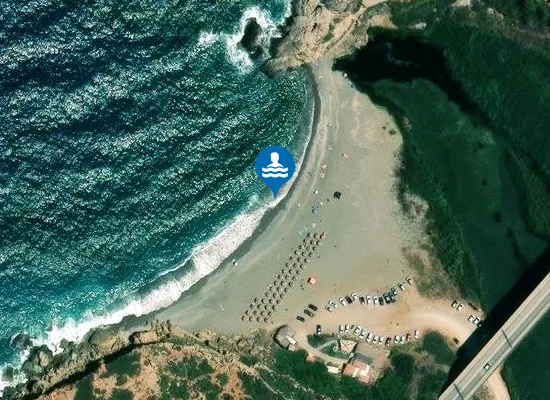 Satellite image of Geropotamos Beach