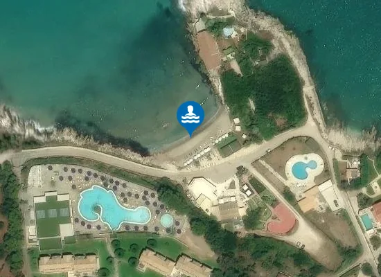 Satellite image of Agios Spyridon Beach