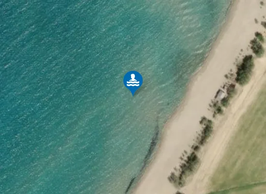 Satellite image of Zematas Beach