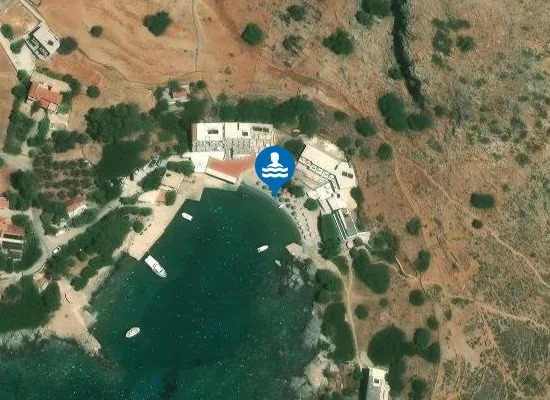 Satellite image of Finikas Beach-Παραλία Φοίνικας