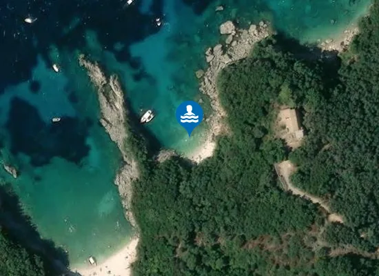 Satellite image of Klimatia Beach