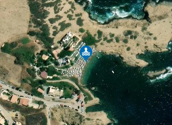 Satellite image of Karavostasi beach