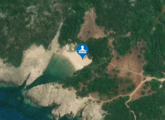 Satellite image of Glossa Beach (nudist)