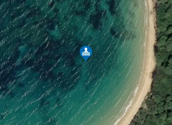 Satellite image of Mandraki Beach