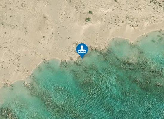 Satellite image of Elafonisi