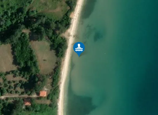 Satellite image of paradise beach