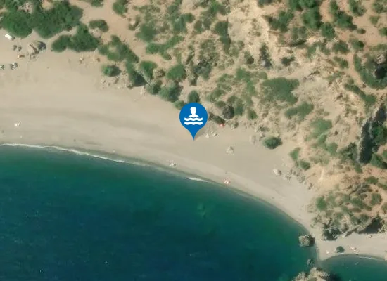 Satellite image of Sougia Nude Beach