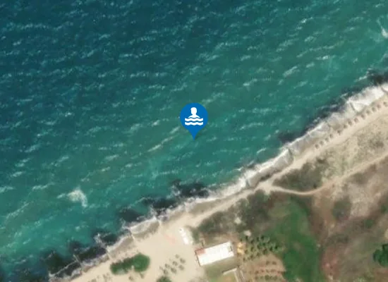 Satellite image of Tam Tam Beach
