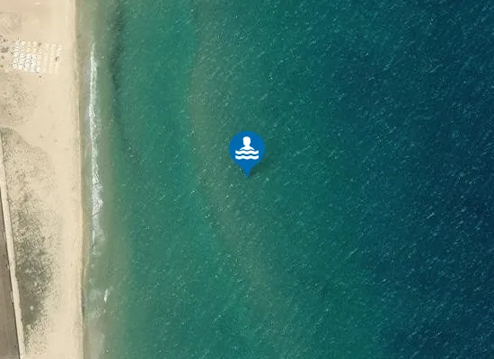 Satellite image of Sarti Beach