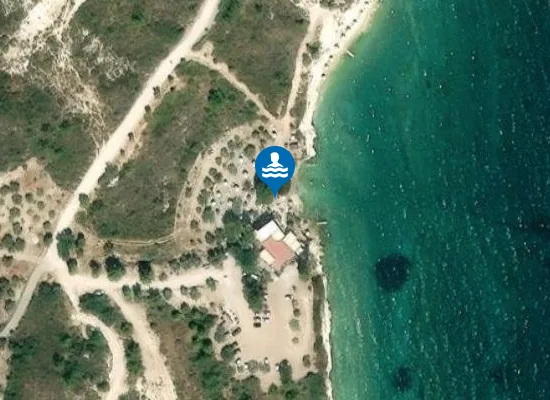 Satellite image of Pappa Beach