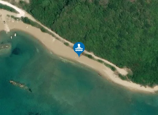 Satellite image of skalia beach