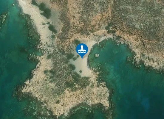 Satellite image of Timios Stavros beach