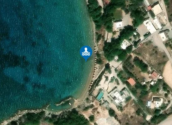 Satellite image of Kavos Beach