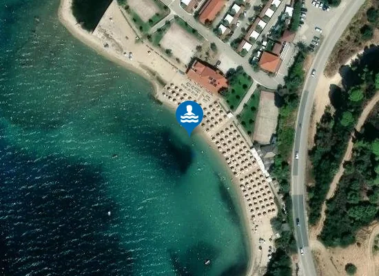 Satellite image of Castello beach