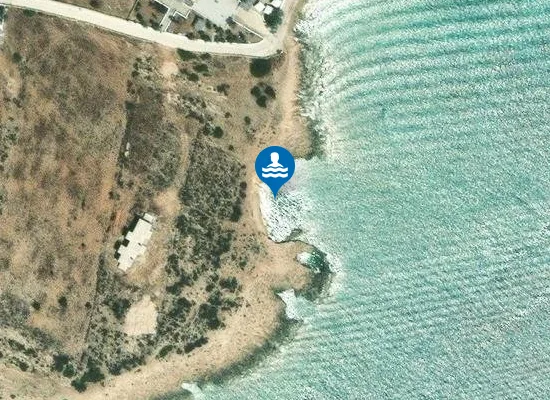 Satellite image of Limni beach