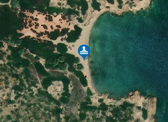 Satellite image of Itanos Beach