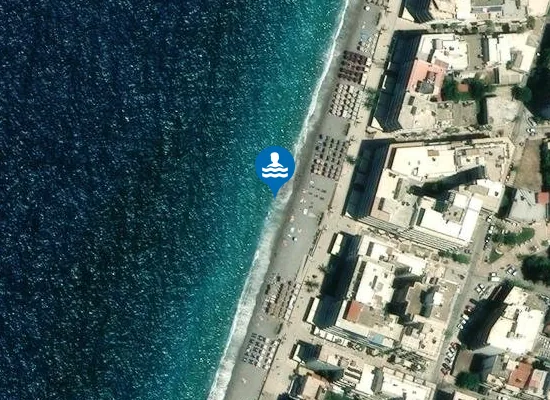 Satellite image of Loutraki blue flag beach
