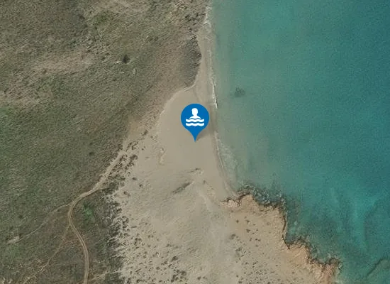 Satellite image of Krinakia beach